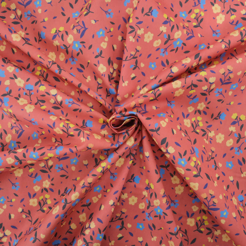 Popeline Imprimé Champêtre Rose Ancien - Maison Klem