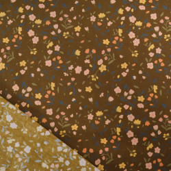 Popeline Imprimé Champêtre Kaki - Maison Klem