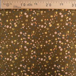 Popeline Imprimé Champêtre Kaki - Maison Klem