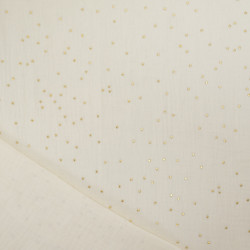 Double Gaze Pois Dorés Ecrue - Maison Klem