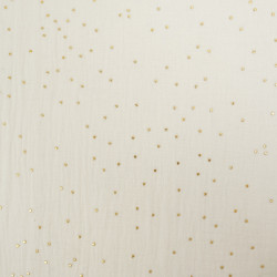 Double Gaze Pois Dorés Ecrue - Maison Klem