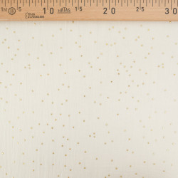 Double Gaze Pois Dorés Ecrue - Maison Klem