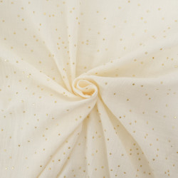 Double Gaze Pois Dorés Ecrue - Maison Klem