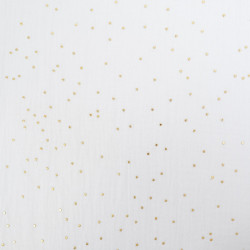 Double Gaze Pois Dorés Blanche - Maison Klem