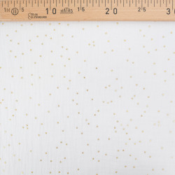 Double Gaze Pois Dorés Blanche - Maison Klem