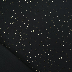 Double Gaze Pois Dorés Noire - Maison Klem