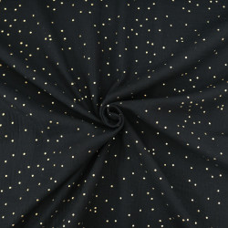 Double Gaze Pois Dorés Noire - Maison Klem