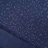 Double Gaze Pois Dorés Bleu Marine - Maison Klem