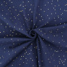 Double Gaze Pois Dorés Bleu Marine - Maison Klem