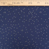 Double Gaze Pois Dorés Bleu Marine - Maison Klem