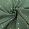 Double Gaze Pois Dorés Kaki - Maison Klem
