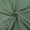Double Gaze Pois Dorés Kaki - Maison Klem