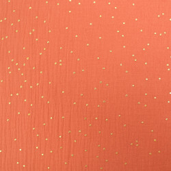 Double Gaze Pois Dorés Tomette - Maison Klem