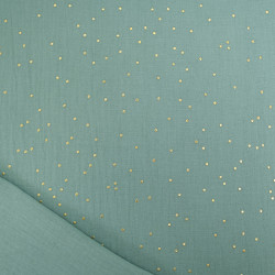 Double Gaze Pois Dorés Eucalyptus - Maison Klem