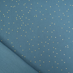 Double Gaze Pois Dorés Paon - Maison Klem