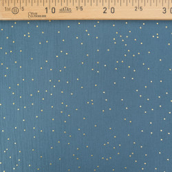 Double Gaze Pois Dorés Paon - Maison Klem