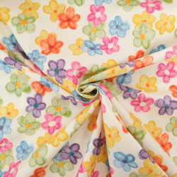 Popeline Imprimé Digital Daisy Multicolore - Maison Klem