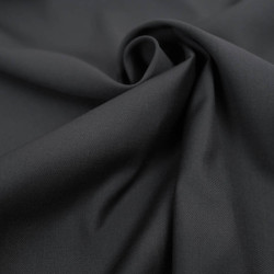 Sergé Polyviscose Céline - Noir - Maison Klem