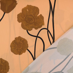 Popeline de Viscose Imprimé Tallia Bronze - Maison Klem