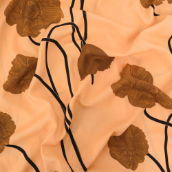 Popeline de Viscose Imprimé Tallia Bronze - Maison Klem