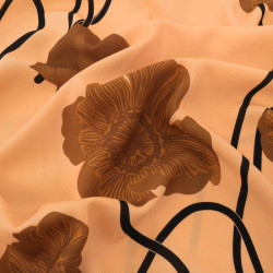 Popeline de Viscose Imprimé Tallia Bronze - Maison Klem