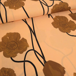 Popeline de Viscose Imprimé Tallia Bronze - Maison Klem