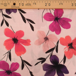 Popeline de Viscose Imprimé Ella Violine - Maison Klem