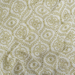 Popeline de Viscose Imprimé Atlas Vert - Maison Klem