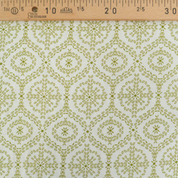 Popeline de Viscose Imprimé Atlas Vert - Maison Klem