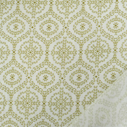 Popeline de Viscose Imprimé Atlas Vert - Maison Klem