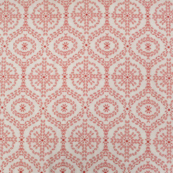 Popeline de Viscose Imprimé Atlas Rouge - Maison Klem