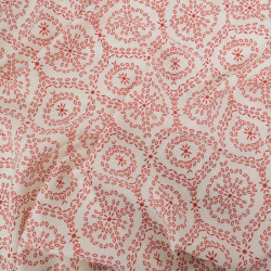 Popeline de Viscose Imprimé Atlas Rouge - Maison Klem