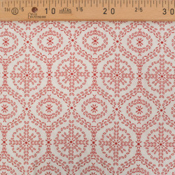 Popeline de Viscose Imprimé Atlas Rouge - Maison Klem