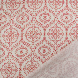 Popeline de Viscose Imprimé Atlas Rouge - Maison Klem