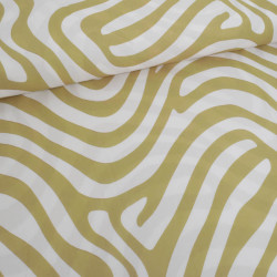 Popeline de Viscose Imprimé Ellie Vert - Maison Klem