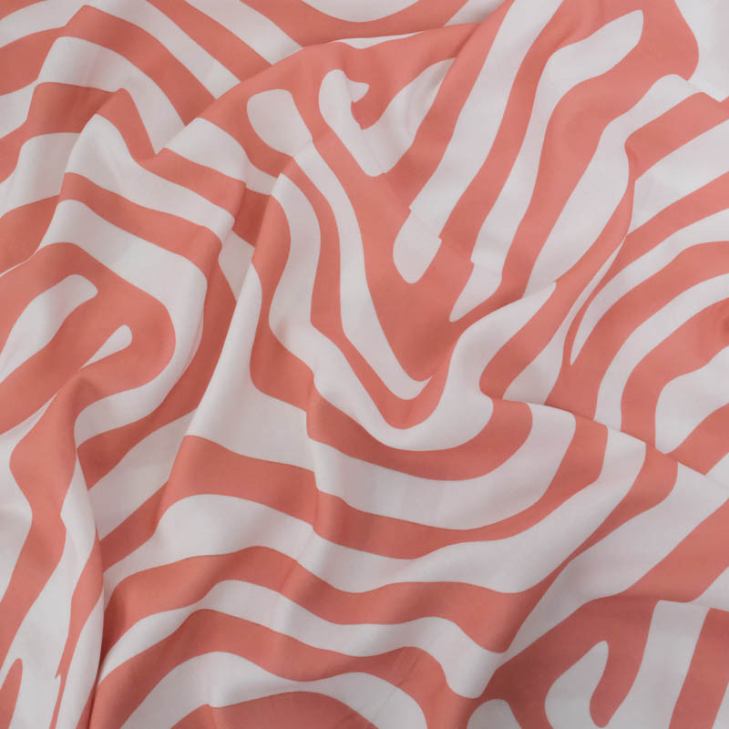 Popeline de Viscose Imprimé Ellie Marsala - Maison Klem