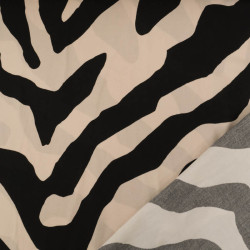 Popeline de Viscose Imprimé Alba Noir Lin - Maison Klem