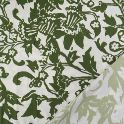 Popeline de Viscose Imprimé Namia Vert Sapin - Maison Klem