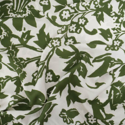 Popeline de Viscose Imprimé Namia Vert Sapin - Maison Klem