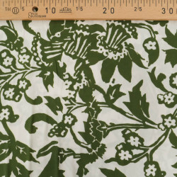 Popeline de Viscose Imprimé Namia Vert Sapin - Maison Klem