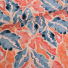 Popeline de Viscose Imprimé Lula Bleu Orange - Maison Klem