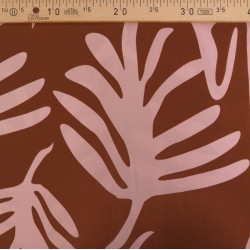 Popeline de Viscose Imprimé Tilly Cacao Rose - Maison Klem