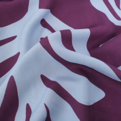 Popeline de Viscose Imprimé Tilly Violine Bleu - Maison Klem