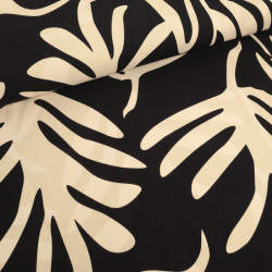 Popeline de Viscose Imprimé Tilly Noir Ecru - Maison Klem