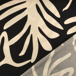 Popeline de Viscose Imprimé Tilly Noir Ecru - Maison Klem