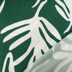 Popeline de Viscose Imprimé Tilly Vert Blanc - Maison Klem