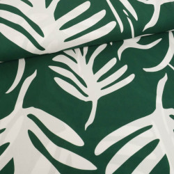 Popeline de Viscose Imprimé Tilly Vert Blanc - Maison Klem