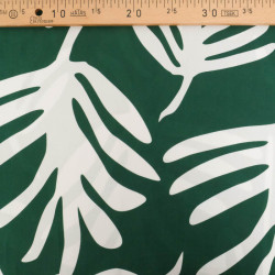 Popeline de Viscose Imprimé Tilly Vert Blanc - Maison Klem