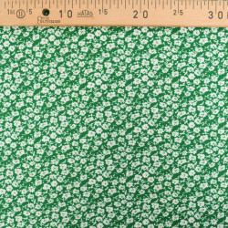 Popeline de Viscose Imprimé Tany Vert - Maison Klem