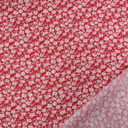 Popeline de Viscose Imprimé Tany Rouge - Maison Klem